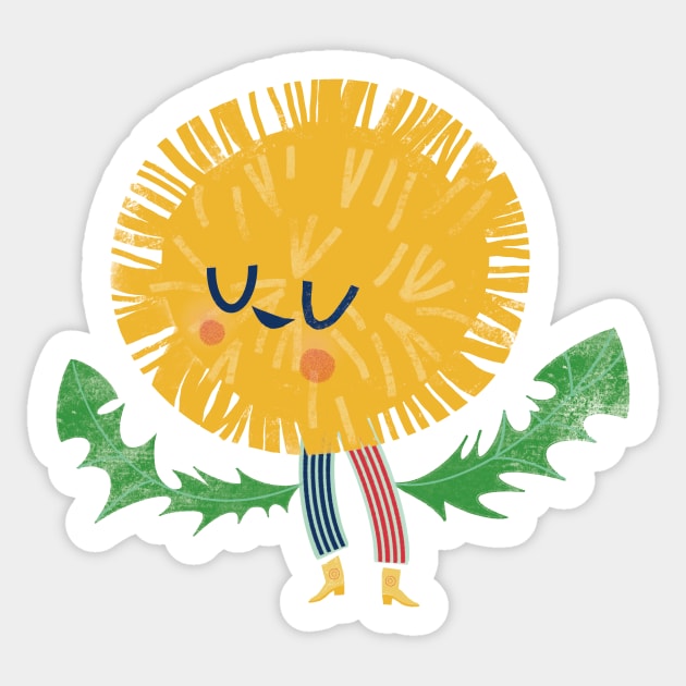 Dandy Lion Sticker by Kath Waxman Illustration